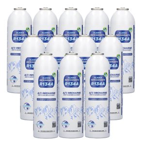 12 x Alaska Refrigerants R134a helyettesítő klímagáz járművekhez: 12-es pakk szervízeknek